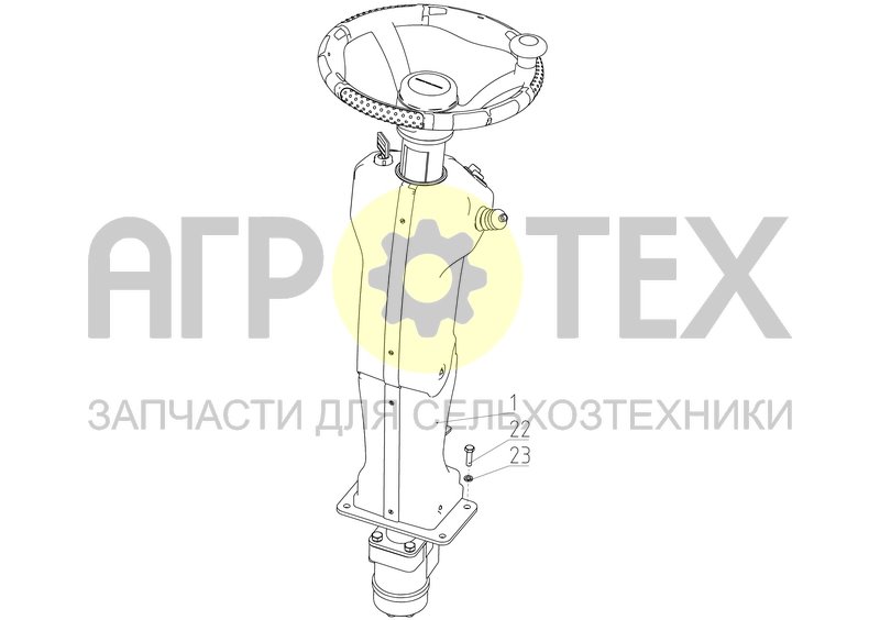 Чертеж Колонка рулевая (РСМ-120.06.13.000Ф)